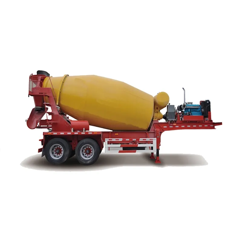 2 Axle 10cbm Semi Type Concrete Mixer Tanker