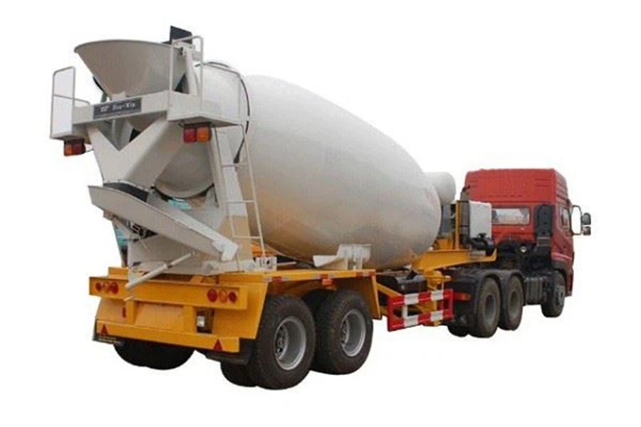2 Axle 10cbm Semi Type Concrete Mixer Tanker