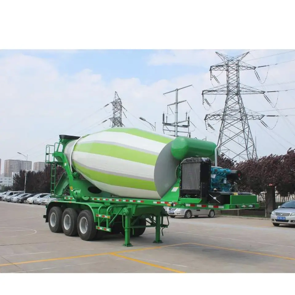 3 Axle 20 Cbm Concrete Mixer Trailer Cement Mixer Trailer