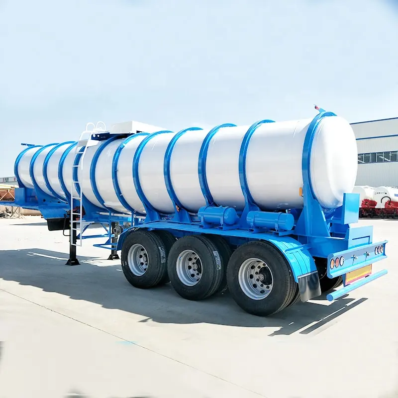3 Axles 25000L 25cbm Hydrochloric Acid Chemical Tanker Trailer