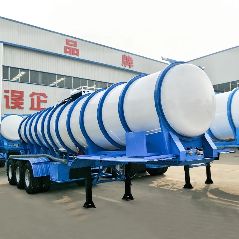 3 Axles 25000L 25cbm Hydrochloric Acid Chemical Tanker Trailer