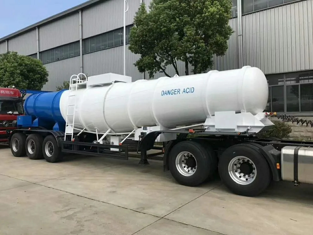 3 Axles 22000L 22cbm V Type Sulphuric Acid Chemical Hydrochloric Acid Tank Steel Acid Tank Trailer