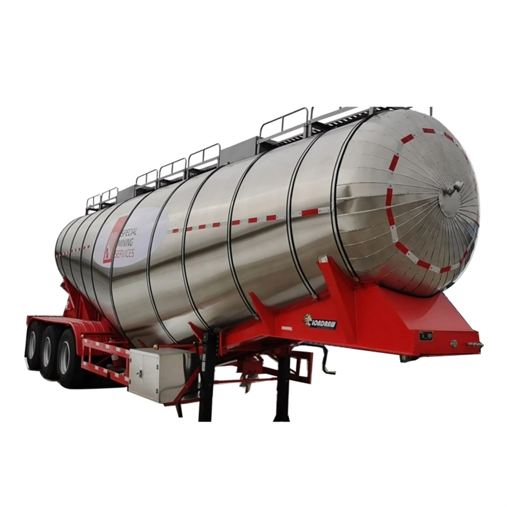 3 Axles 30cbm V Shape Insulated Nitric Acid Liquid Chemical Tank Trailer