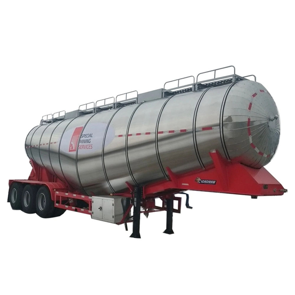 3 Axles 30cbm V Shape Insulated Nitric Acid Liquid Chemical Tank Trailer
