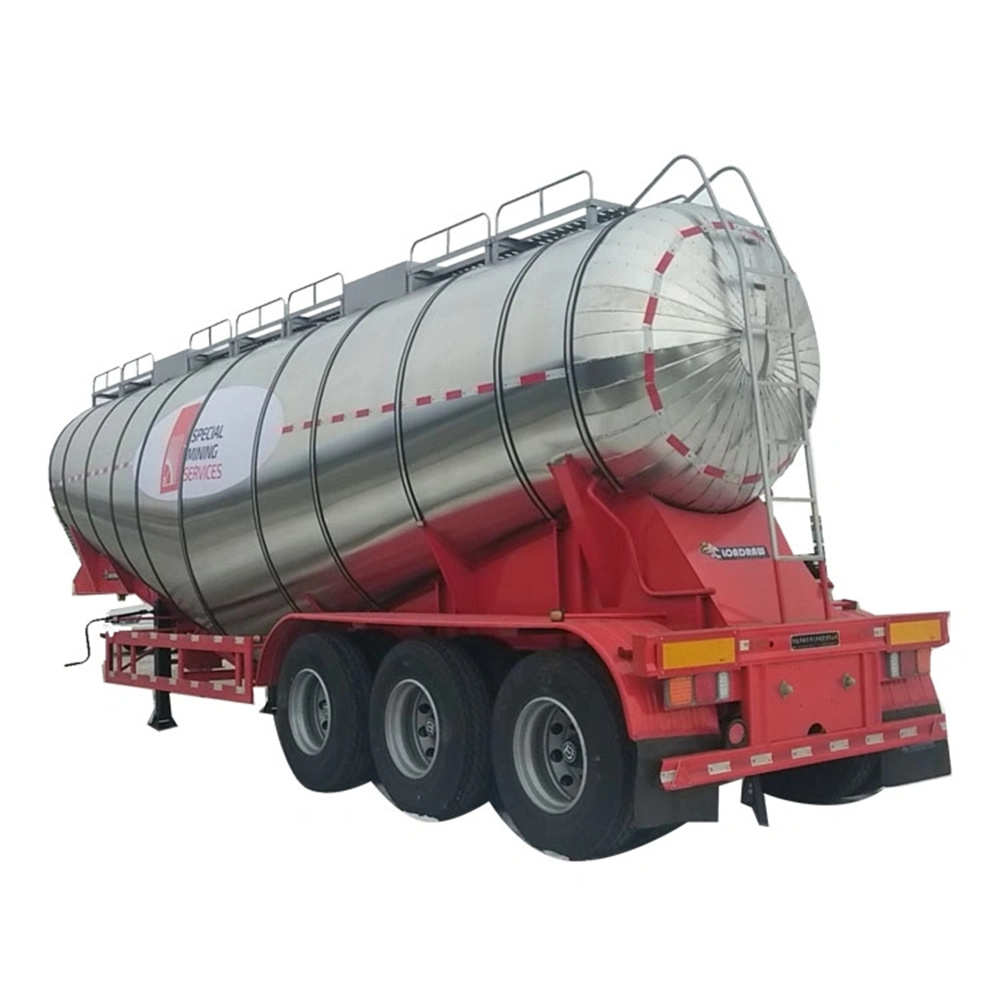 3 Axles 30cbm V Shape Insulated Nitric Acid Liquid Chemical Tank Trailer