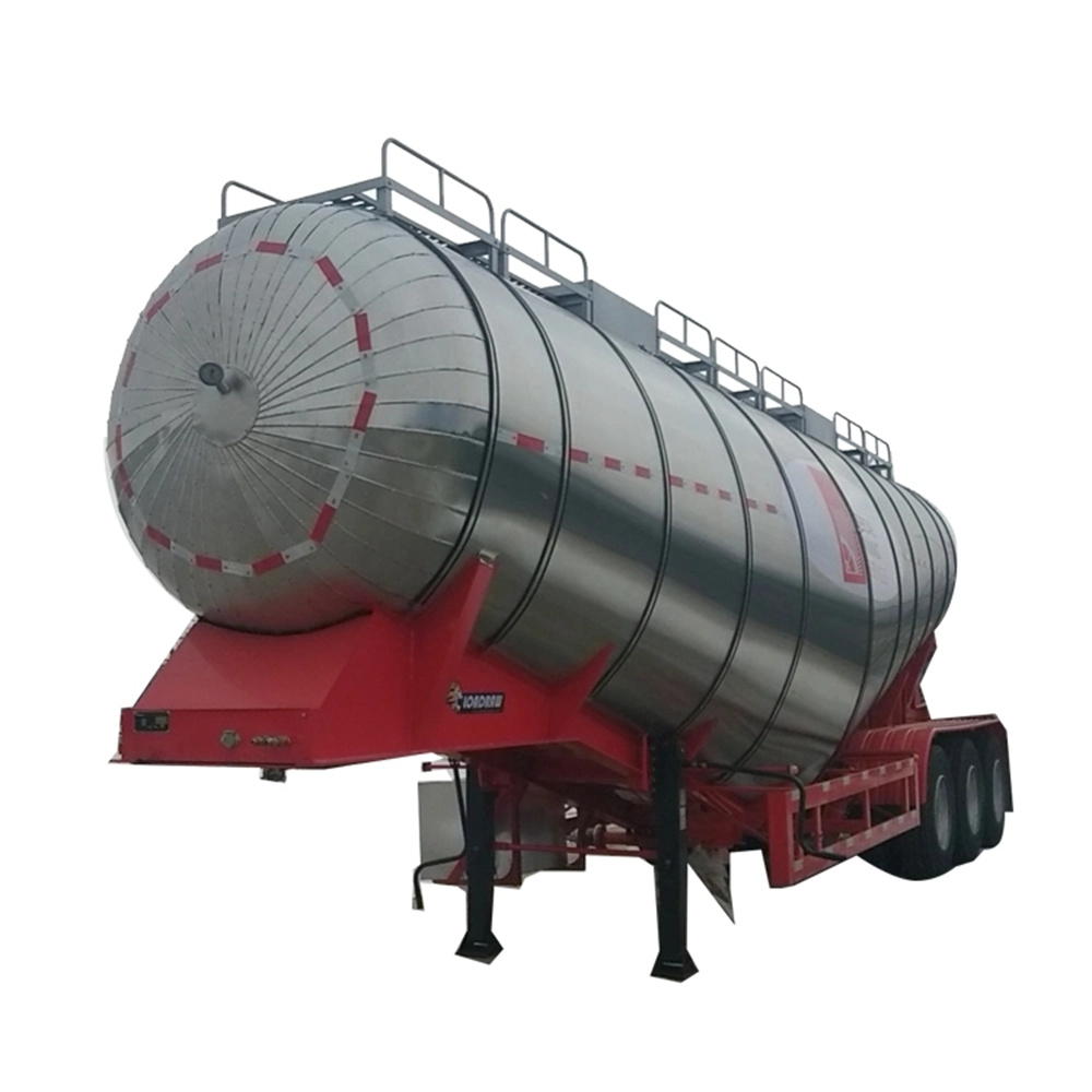 3 Axles 30cbm V Shape Insulated Nitric Acid Liquid Chemical Tank Trailer