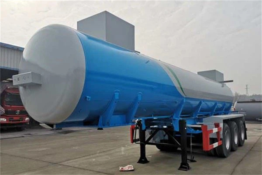3 Axles 35cbm Chemical Liquid Semi Trailer