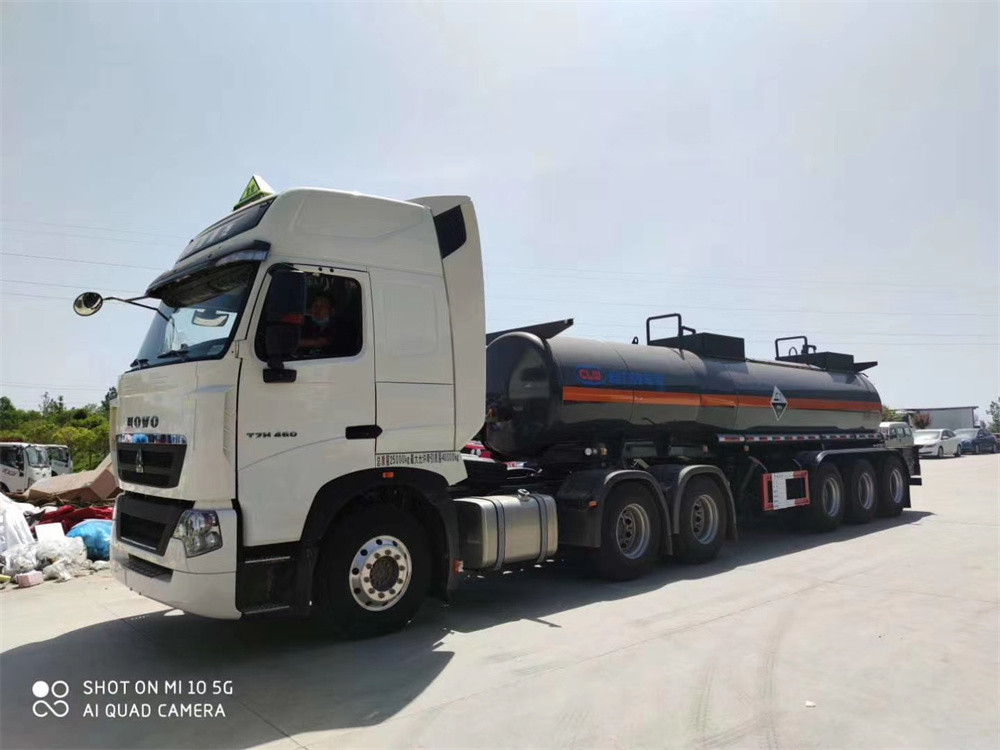 3 Axles 25cbm Chemical Acid Liquid Tank Semi Trailer with PE Inner Lining