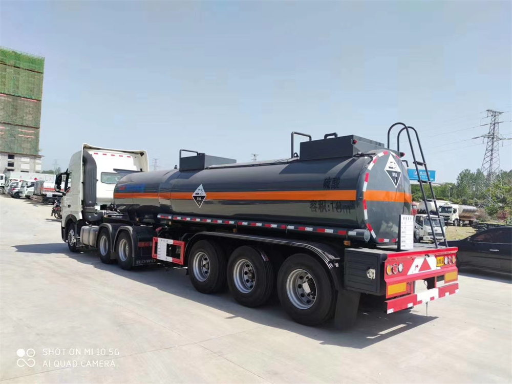 3 Axles 25cbm Chemical Acid Liquid Tank Semi Trailer with PE Inner Lining