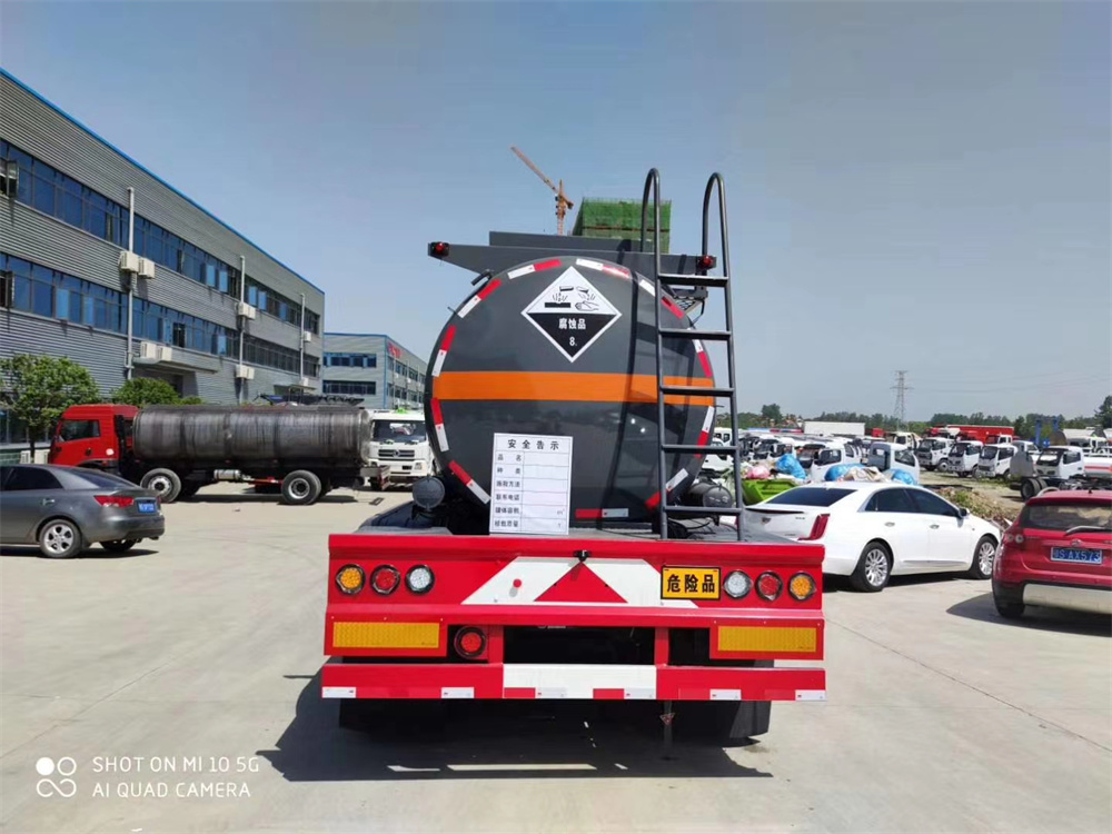 3 Axles 25cbm Chemical Acid Liquid Tank Semi Trailer with PE Inner Lining