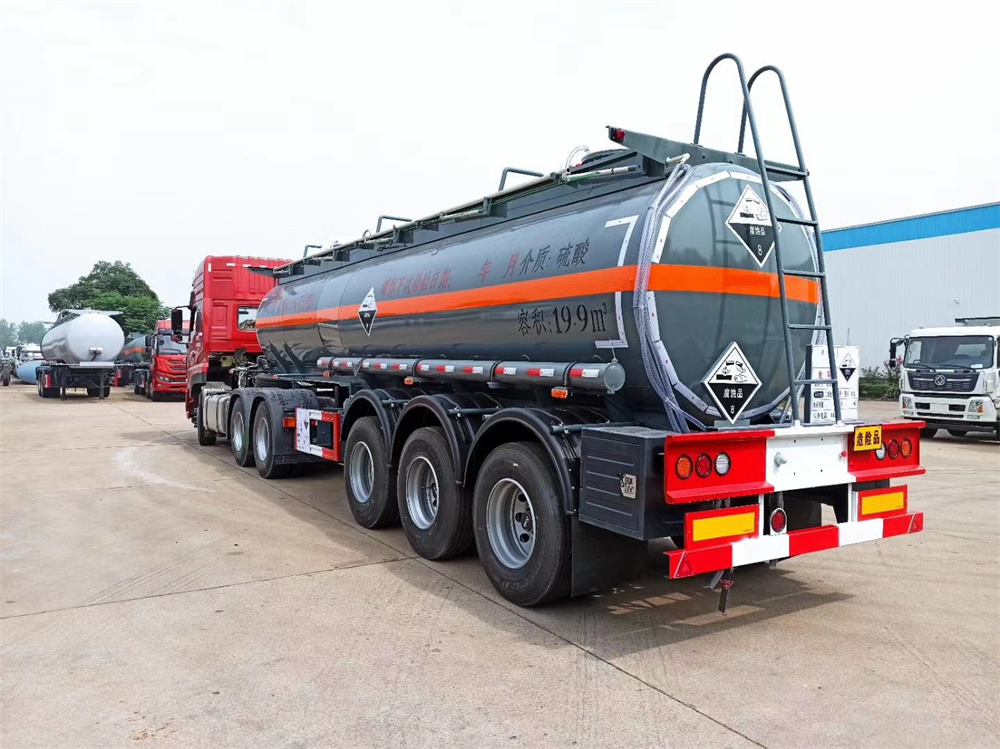 3 Axles 35000L Hydrochloric Acid Transport Semi Trailer
