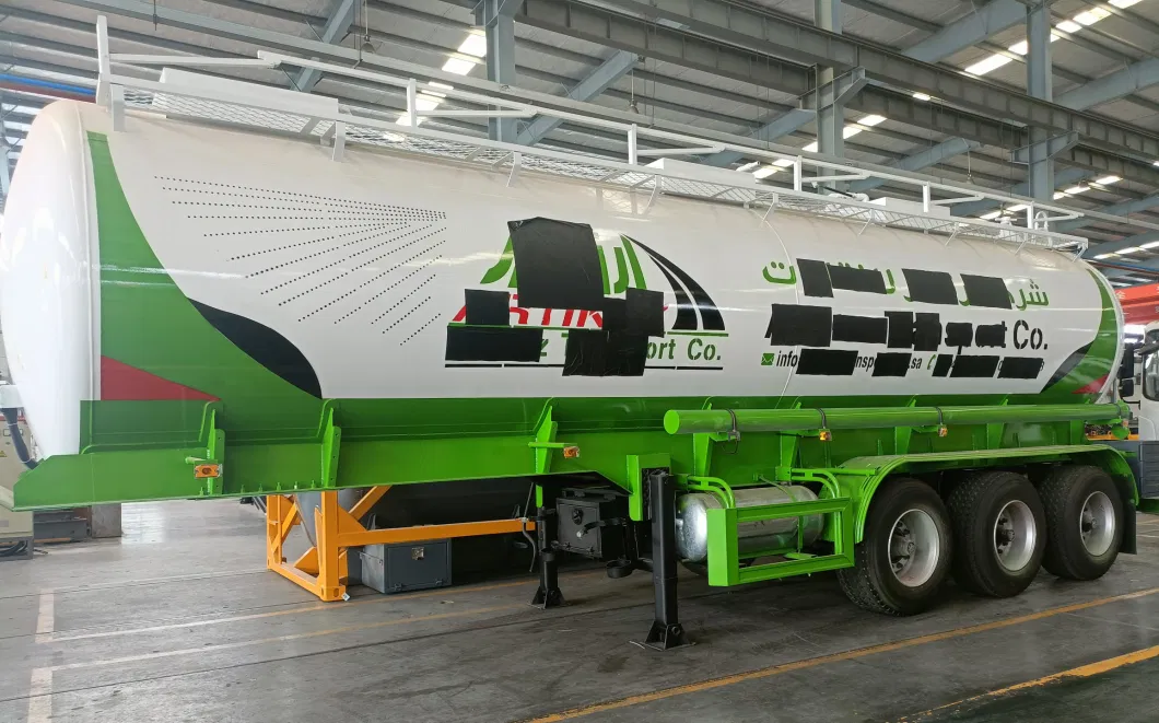 3 Axles Acid Chemical Solvent Solution Liquid Heavy Duty Tank Semi Trailer with PE Inner Lining