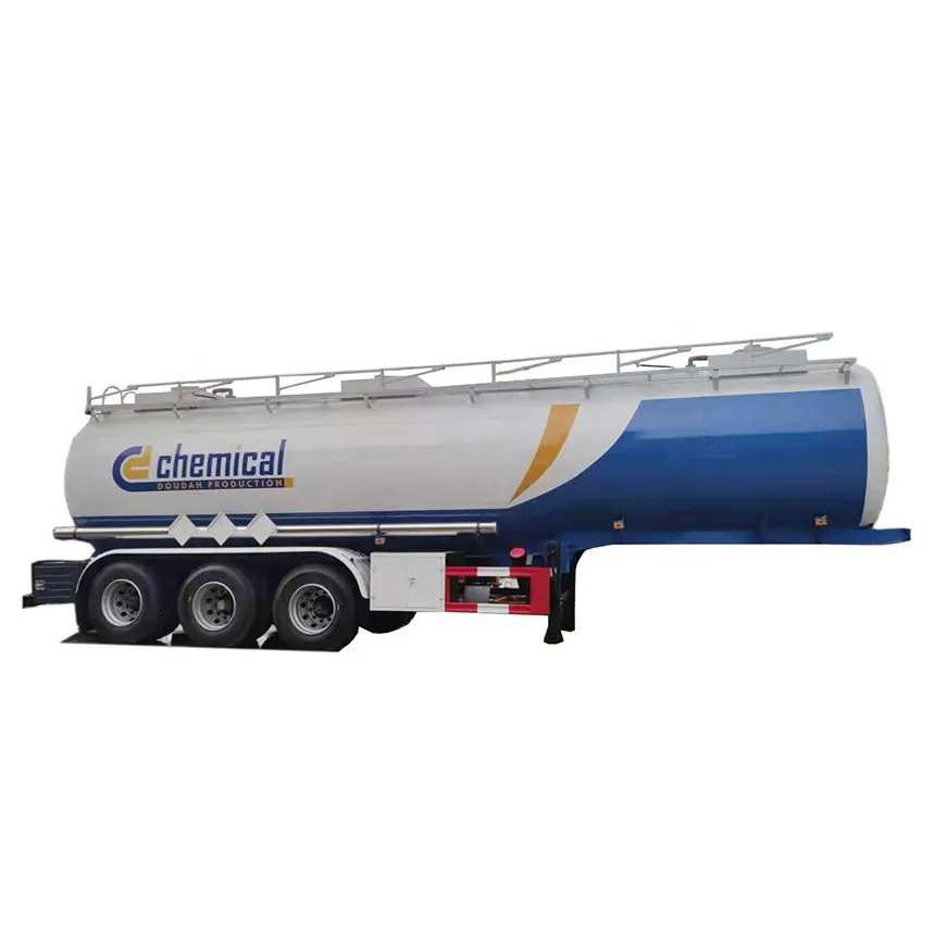 3-Axle 32000L Chemical Semi-Trailer High Concentration Sulfuric Acid Transport Tank Semi-Trailer with PE Inner Lining
