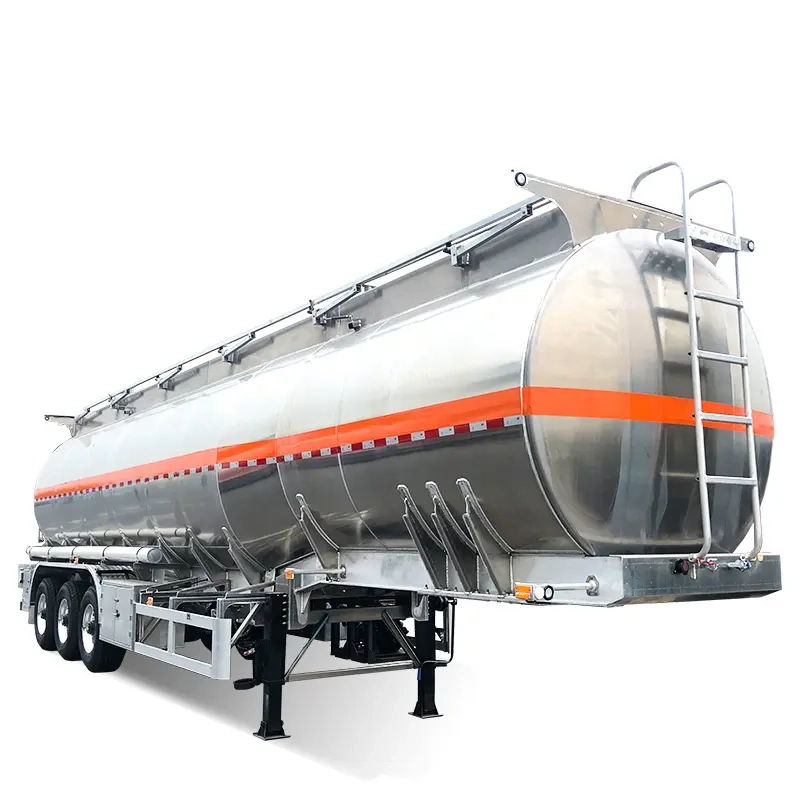3 Axle 50cbm 50000Liters Aluminum Alloy Fuel Tank Semi Trailer
