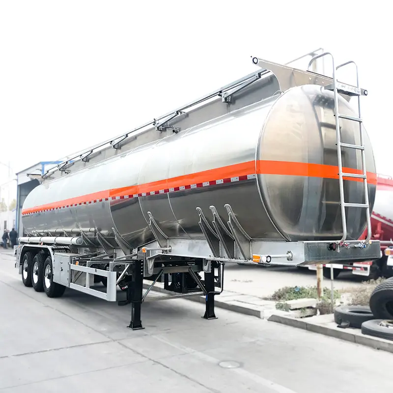 3 Axle 50cbm 50000Liters Aluminum Alloy Fuel Tank Semi Trailer
