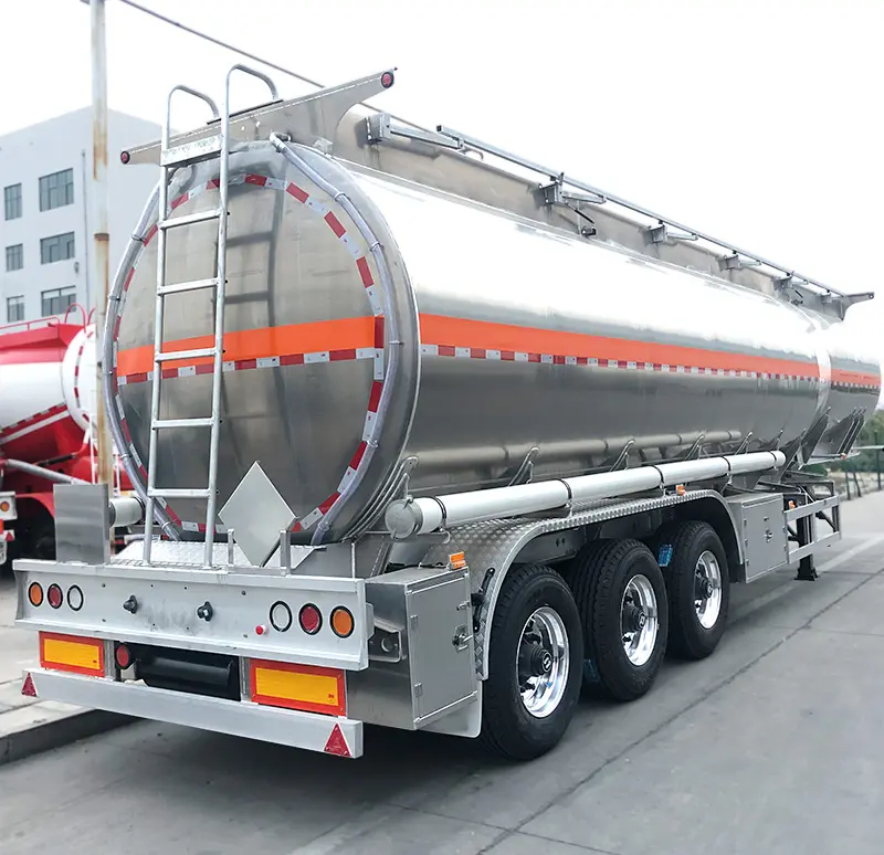 3 Axle 50cbm 50000Liters Aluminum Alloy Fuel Tank Semi Trailer