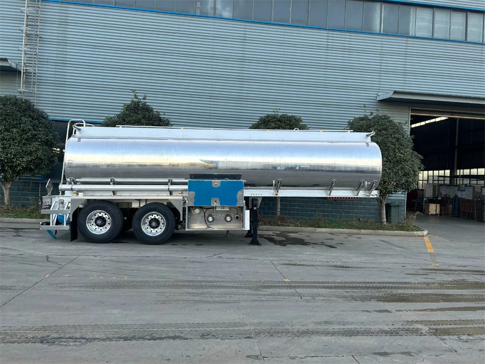 2 Axles 37cbm 37000liter Semi Trailer Tank Aluminum Alloy Mirror Face Diesel Oil Tanker Trailer