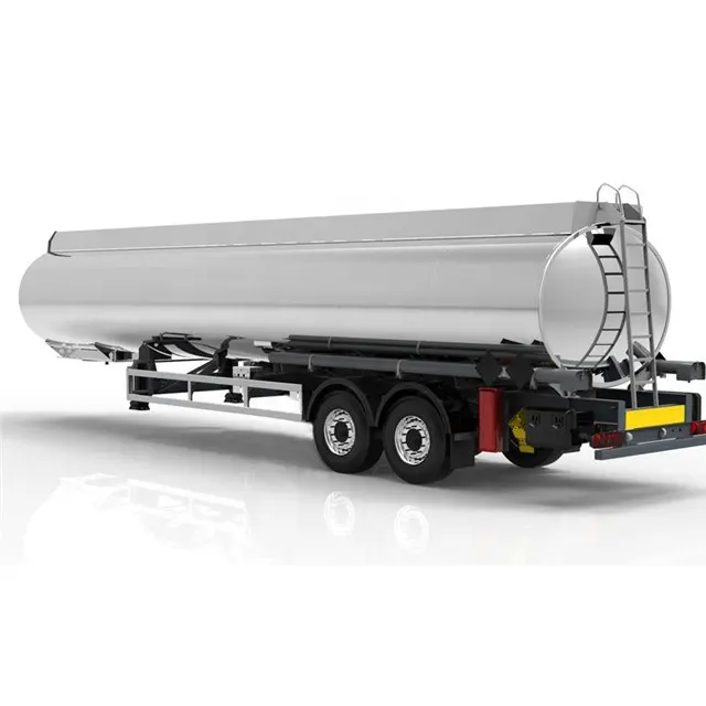 2 Axles 37cbm 37000liter Semi Trailer Tank Aluminum Alloy Mirror Face Diesel Oil Tanker Trailer