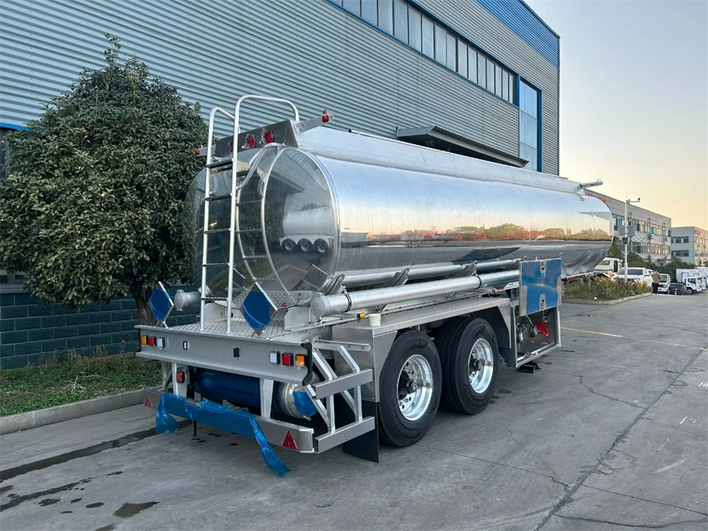 2 Axles 37cbm 37000liter Semi Trailer Tank Aluminum Alloy Mirror Face Diesel Oil Tanker Trailer