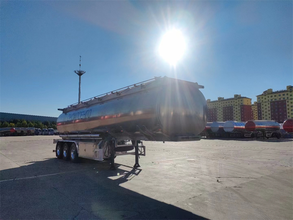 3 Axle 47cbm 47000liter Aluminum Alloy Transport Fuel Oil Tank Semi Trailer