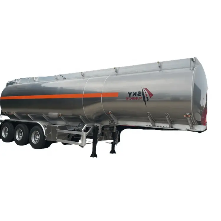 3 Axle 42cbm 42000liter Aluminium Alloy Fuel Tank Semi Trailer