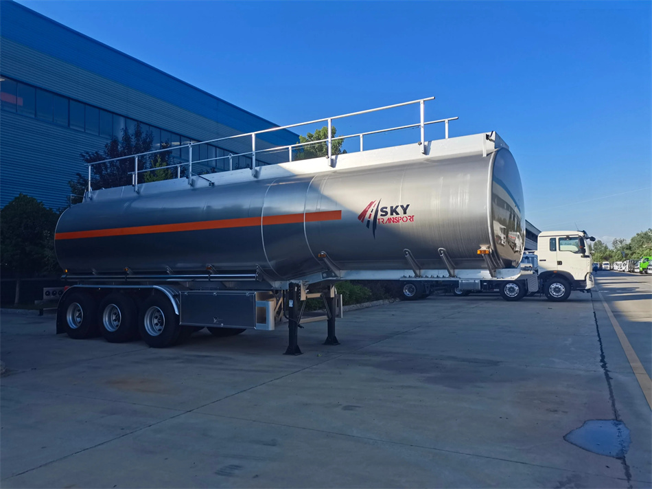 3 Axle 42cbm 42000liter Aluminium Alloy Fuel Tank Semi Trailer