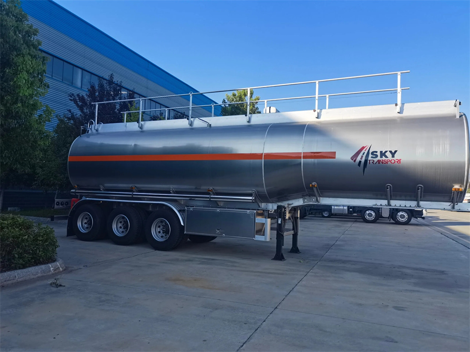 3 Axle 42cbm 42000liter Aluminium Alloy Fuel Tank Semi Trailer