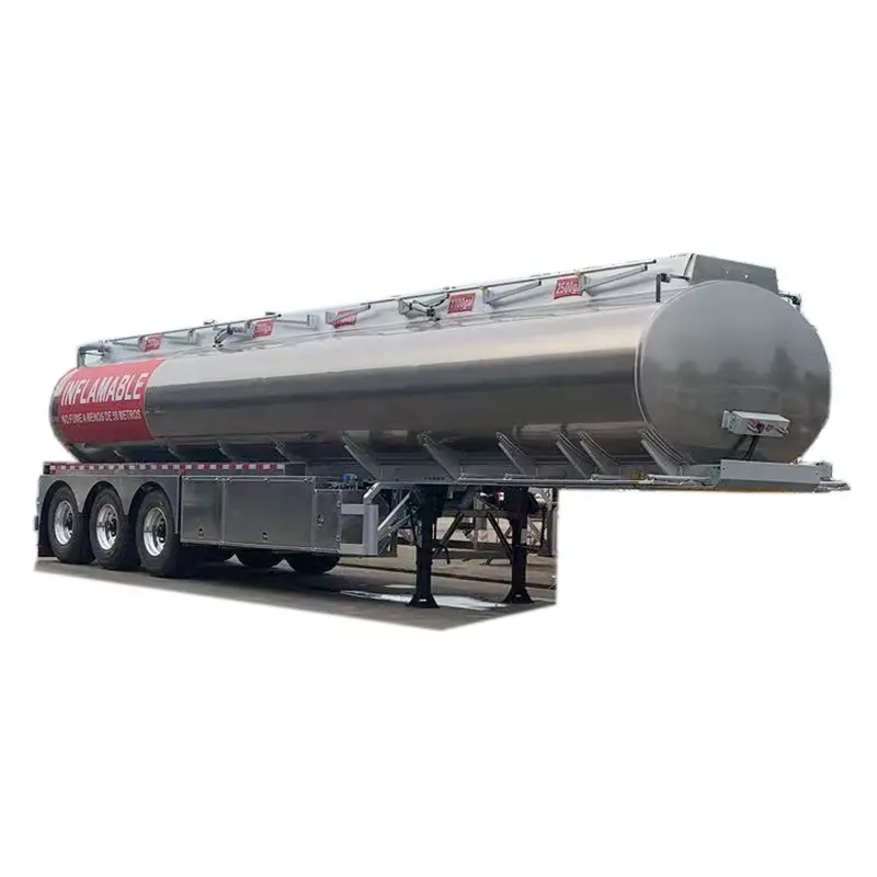 3 Axles 9200gal 35000 Liters Aluminum Alloy Fuel Transport Tanker Trailer with 5 Compartment