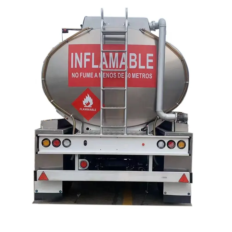 3 Axles 9200gal 35000 Liters Aluminum Alloy Fuel Transport Tanker Trailer with 5 Compartment