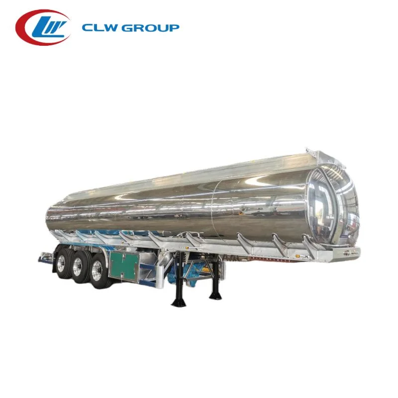 3 Axles 43cbm 43000liter Semi Trailer Tank Aluminum Alloy Mirror Face Diesel Oil Tanker Trailer