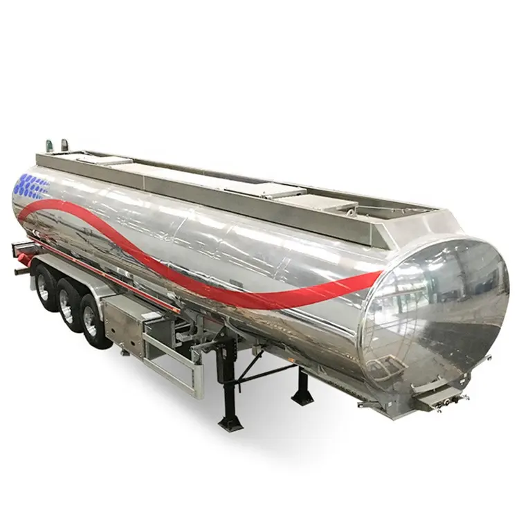 3 Axle 42cbm 42000liter Good Quality Tank Trailer New Aluminum Alloy 5454 Diesel Oil Tanker Trailer