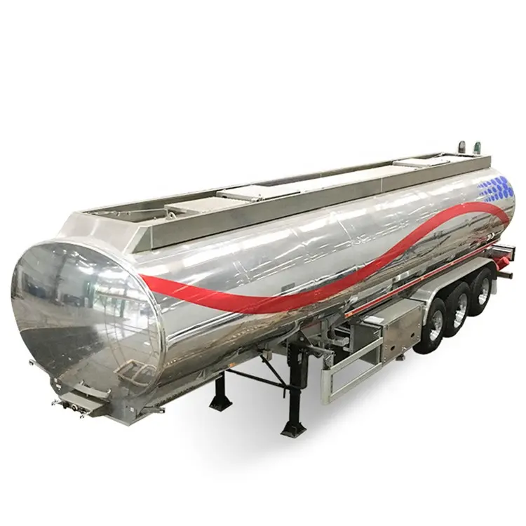 3 Axle 42cbm 42000liter Good Quality Tank Trailer New Aluminum Alloy 5454 Diesel Oil Tanker Trailer