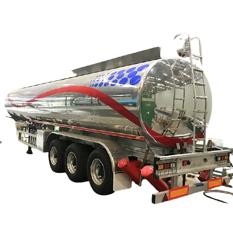 3 Axle 42cbm 42000liter Good Quality Tank Trailer New Aluminum Alloy 5454 Diesel Oil Tanker Trailer
