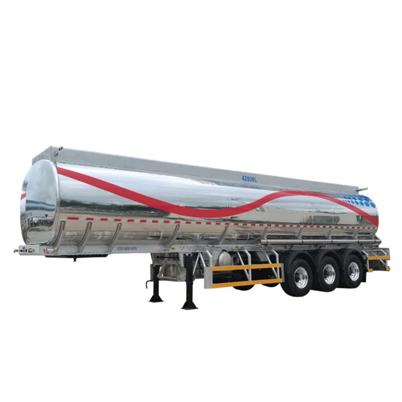3 Axle 42cbm 42000liter Good Quality Tank Trailer New Aluminum Alloy 5454 Diesel Oil Tanker Trailer