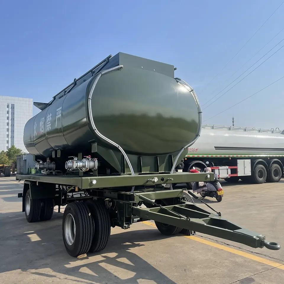 Steel Fuel Tank Trailer with 2 Compartment