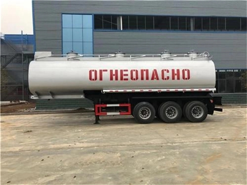 3 Axle 32cbm 32000liter Good Quality Carbon Steel Tank Trailer with 4 Compartment