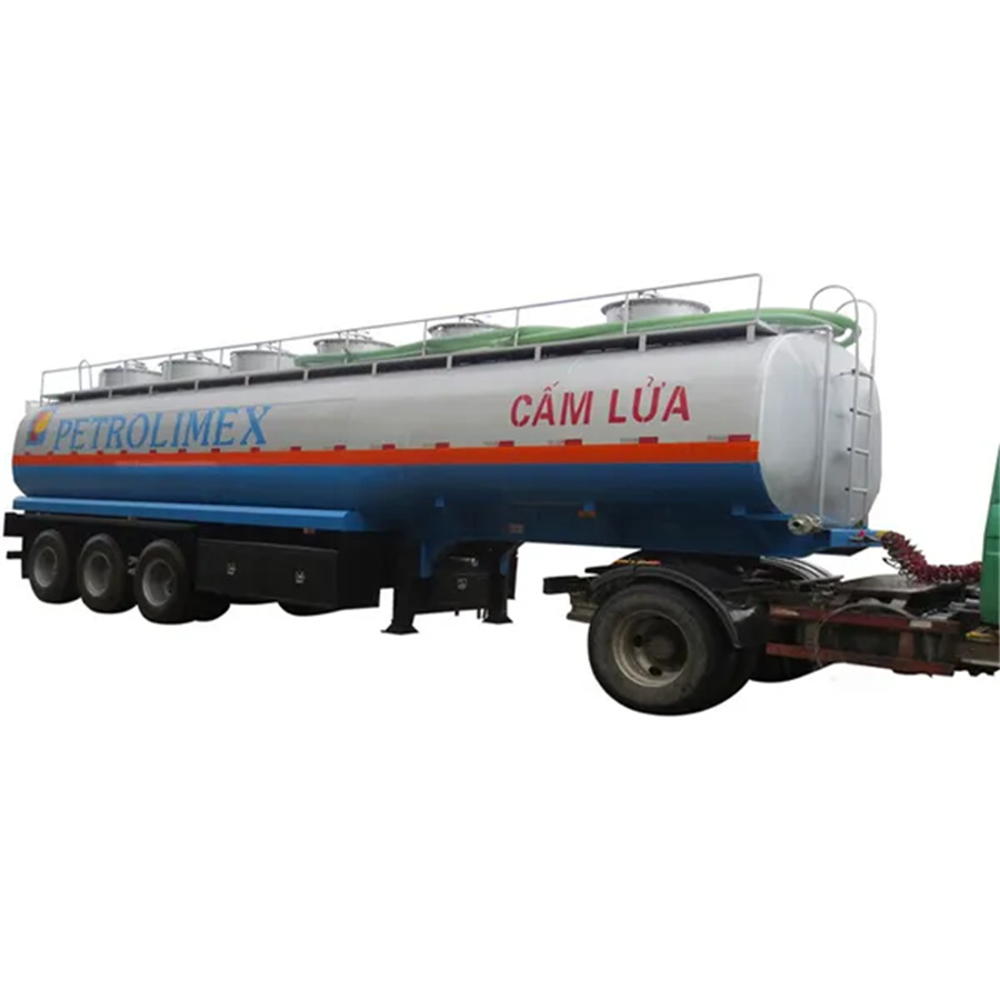 3 Axle 43cbm 43000liter Good Quality Carbon Steel Tank Trailer with 6 Compartment