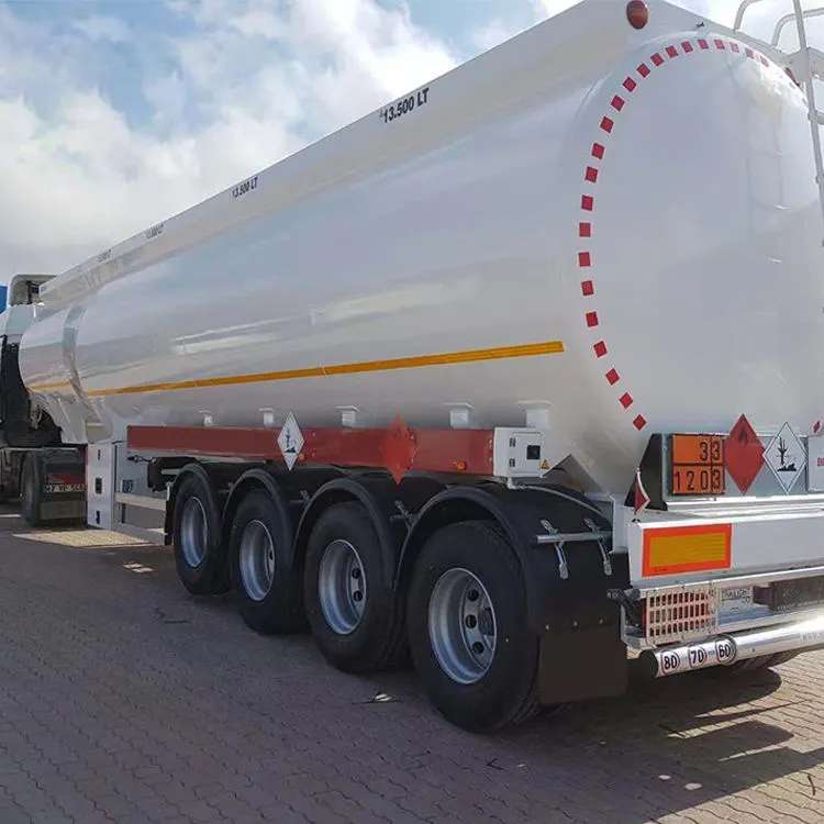 4 Axle 54cbm 54000liter Good Quality Carbon Steel Tank Trailer with 6 Compartment