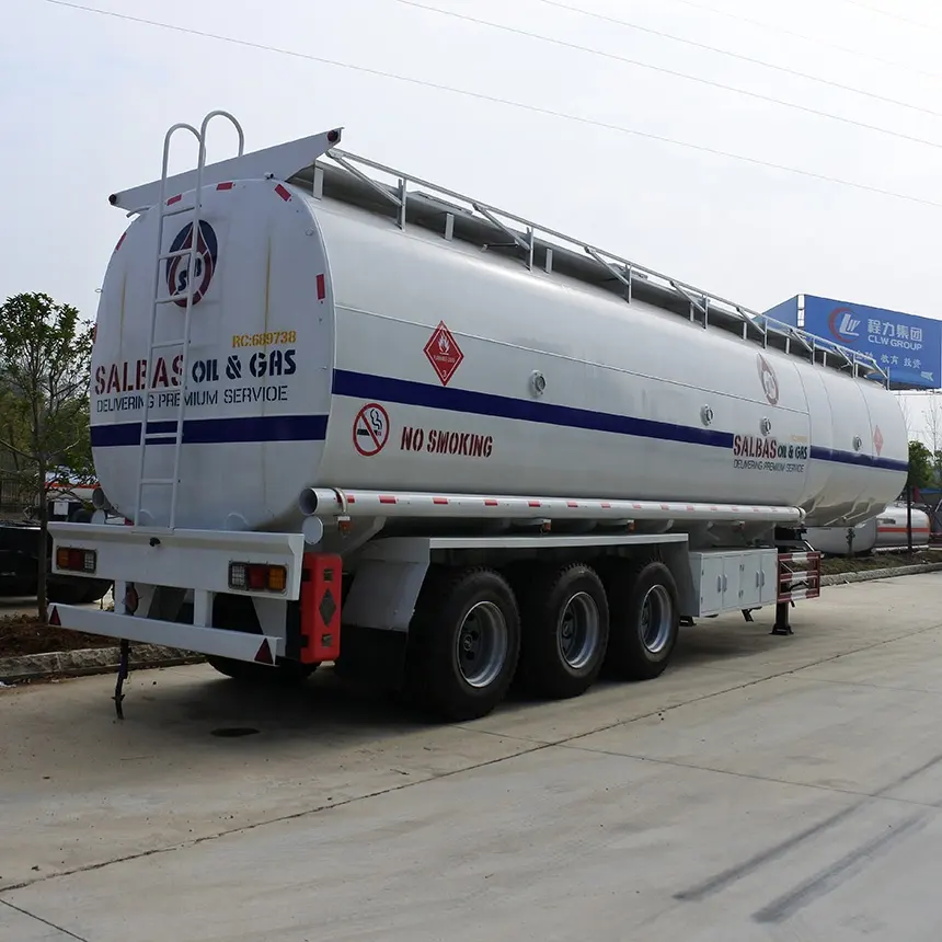 3 Axle 55cbm 55000liter Good Quality Carbon Steel Tank Trailer with 4 Compartment