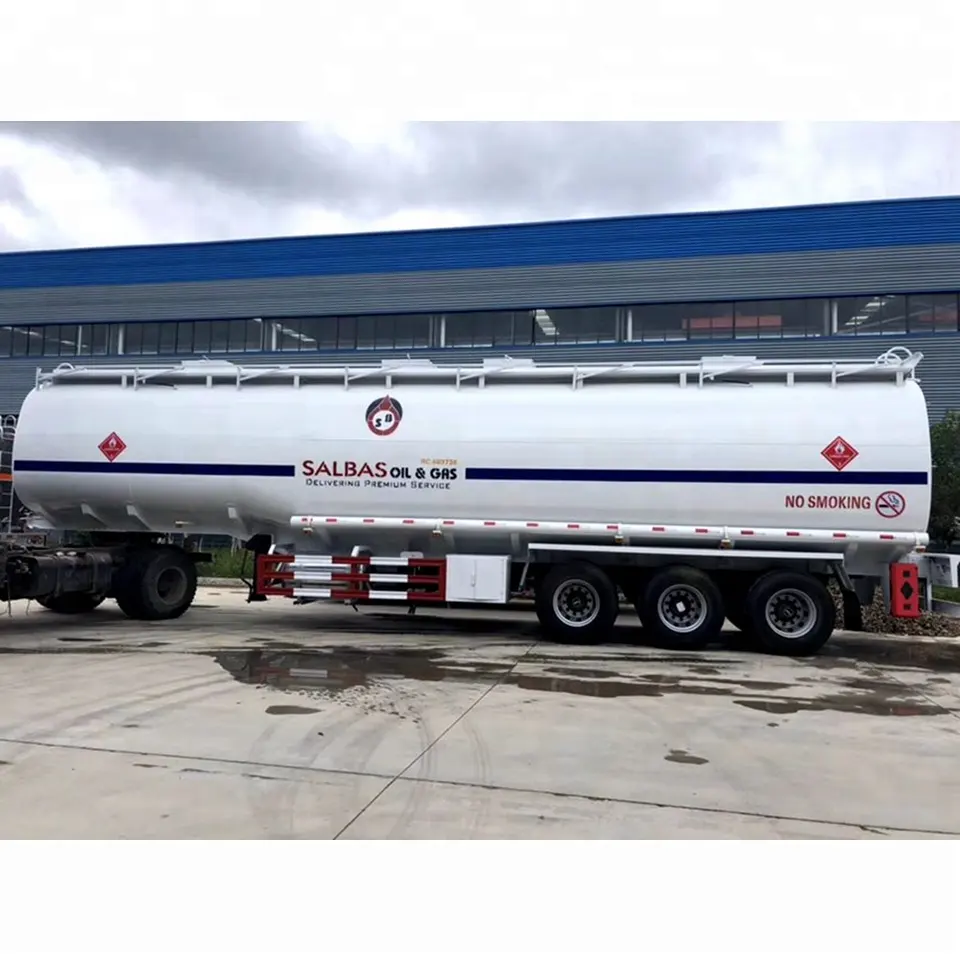 3 Axle 55cbm 55000liter Good Quality Carbon Steel Tank Trailer with 4 Compartment