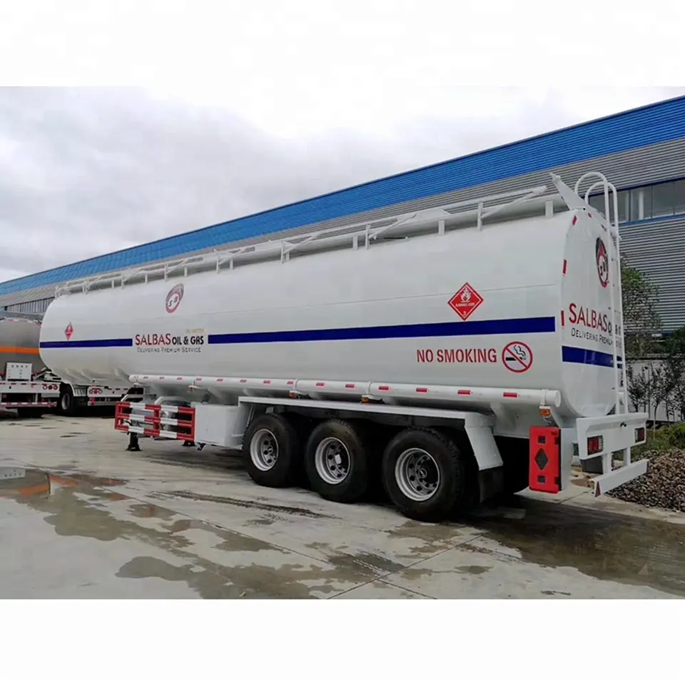 3 Axle 55cbm 55000liter Good Quality Carbon Steel Tank Trailer with 4 Compartment