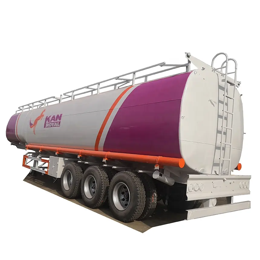 3 Axle 42cbm 42000liter Good Quality Carbon Steel Tank Trailer for Oil Fuel Diesel Gaso line Crude
