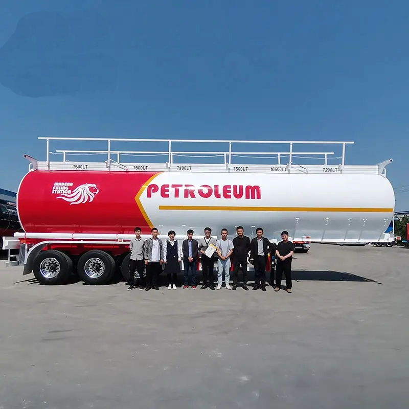 3 Axle 47cbm 47000liter Good Quality Carbon Steel Tank Trailer with 6 Compartment