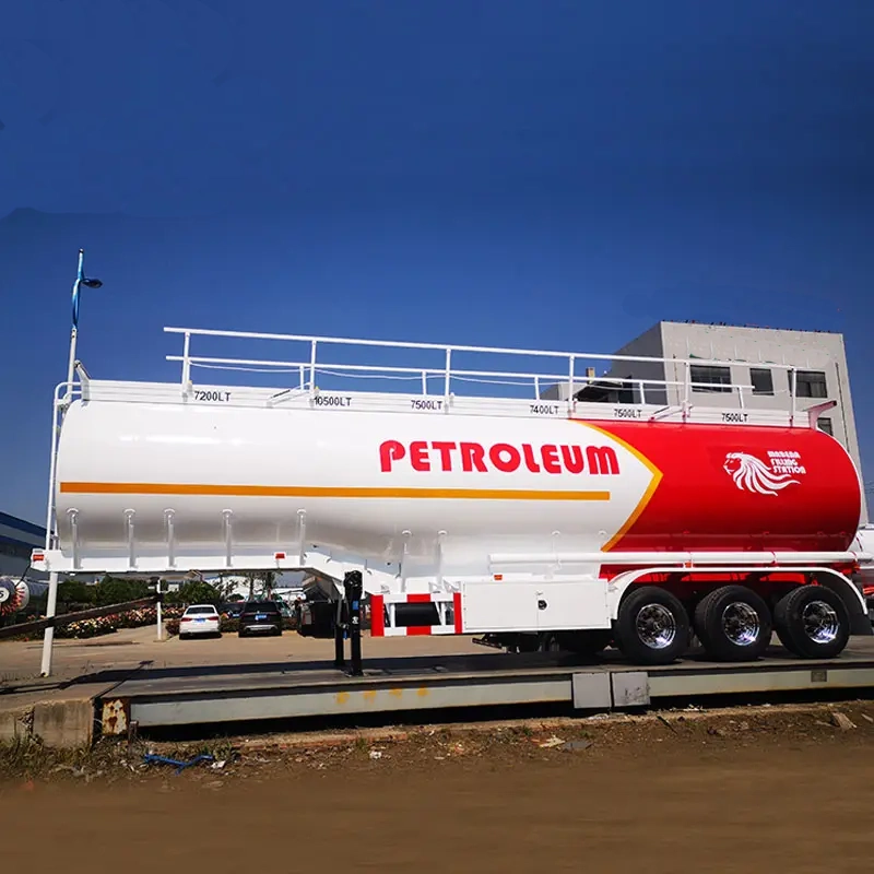 3 Axle 47cbm 47000liter Good Quality Carbon Steel Tank Trailer with 6 Compartment