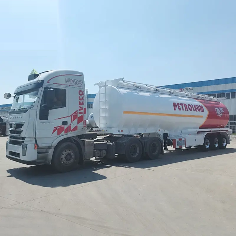 3 Axle 47cbm 47000liter Good Quality Carbon Steel Tank Trailer with 6 Compartment