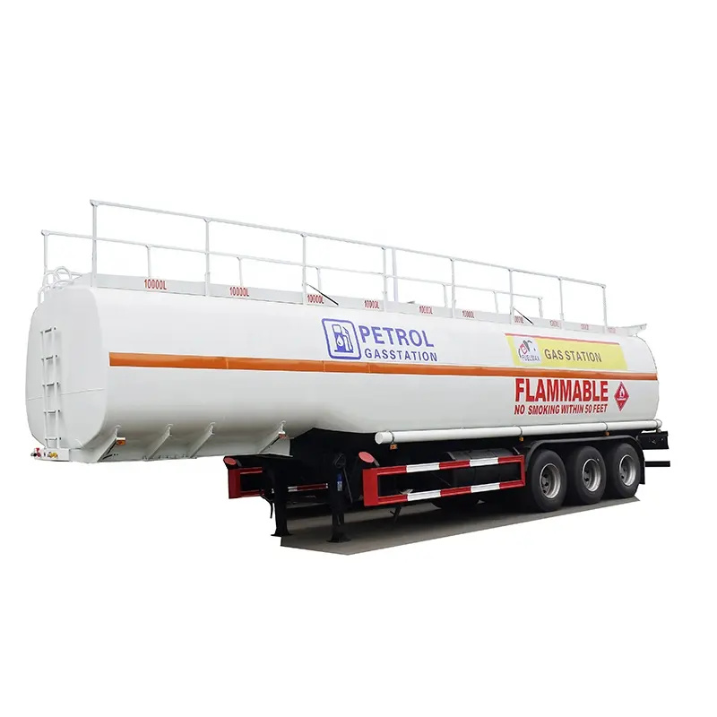 3 Axle 50cbm 50000liter Good Quality Carbon Steel Tank Trailer with 10 Compartment