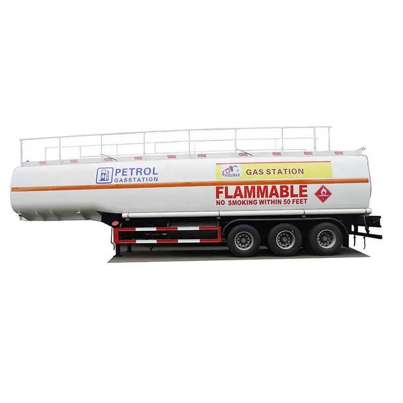 3 Axle 50cbm 50000liter Good Quality Carbon Steel Tank Trailer with 10 Compartment