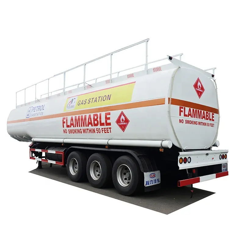 3 Axle 50cbm 50000liter Good Quality Carbon Steel Tank Trailer with 10 Compartment