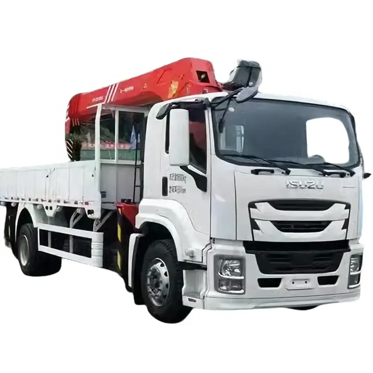 ISUZU GIGA Right Hand 4X2 6Wheels Cargo Truck with 12ton Straight Boom Crane