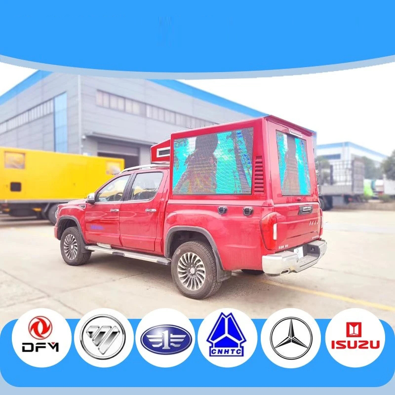 Foton pickup Mini Outdoor Digital Advertising Billboard Truck